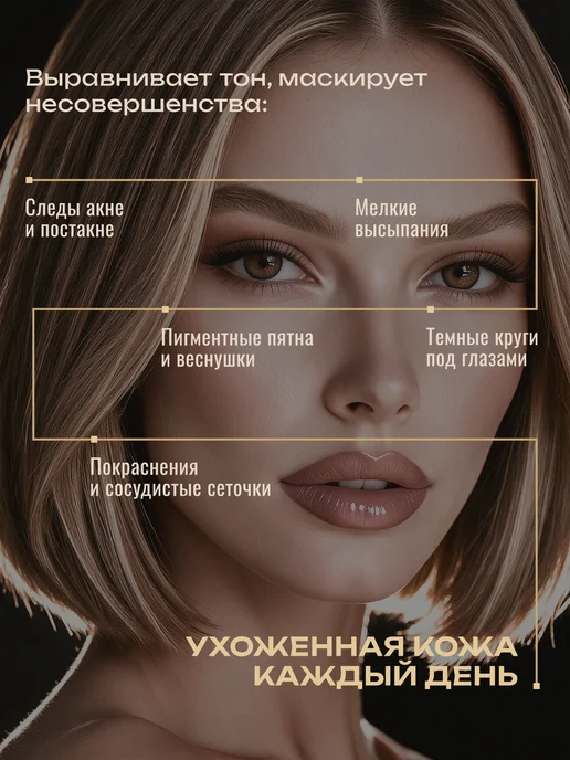 BELOR DESIGN Тональный крем для лица матовый Nude Harmony тон 202, бежевый, фото 3