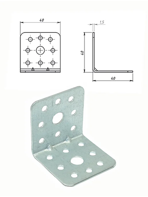 Hoz Stars Уголок усиленный 40*40*40*1,5= 8 шт, 40x40x1.5, 8 шт, фото 2