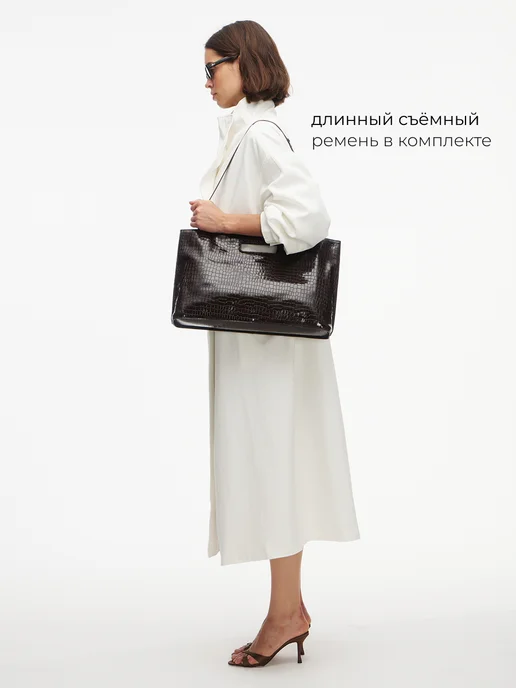 ARFEL' Сумка большая клатч кросс-боди А4 эко кожаная Геката, большая А4, фото 5