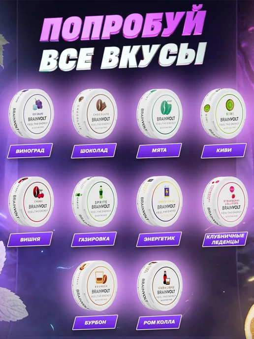 Brainvolt Кофеиновые Энергетические паучи со вкусом лимон-лайма, вариант, фото 4