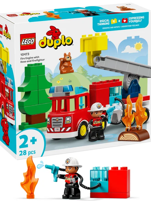 LEGO Конструктор DUPLO 10473 Пожарная машина, красный