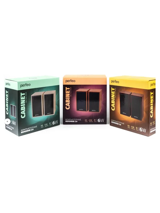 PERFEO Колонки 2.0 CABINET 2х3 Вт (RMS) махагон USB, 2x3, 3 Вт, фото 6