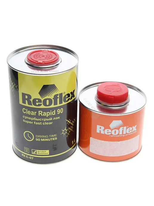 Reoflex Быстросохнущий лак с отвердителем RX C-07 HS Rapid 1л + 0,5л, 1 л, 500 мл, фото 2