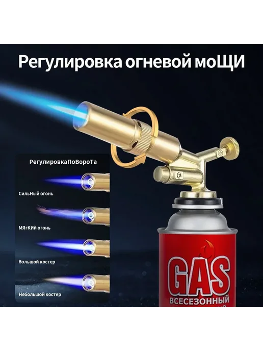 Газовая горелка LINKCO с пьезоподжигом Медь, вариант, фото 4