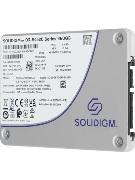 Intel SSD диск D3-S4520 (SSDSC2KB960GZ1Z), 960 ГБ SATA, 960 ГБ, фото 4