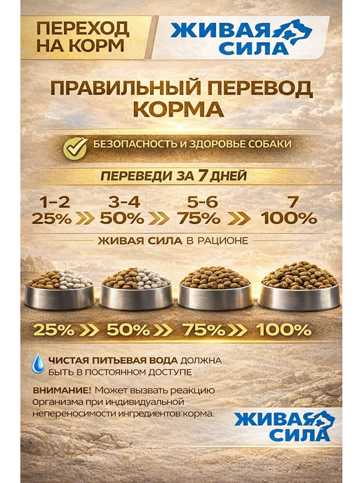 Сухой корм JJ-SPORT - Живая Сила Гранула для собак, крупные, лосось, 0,4 кг, фото 4