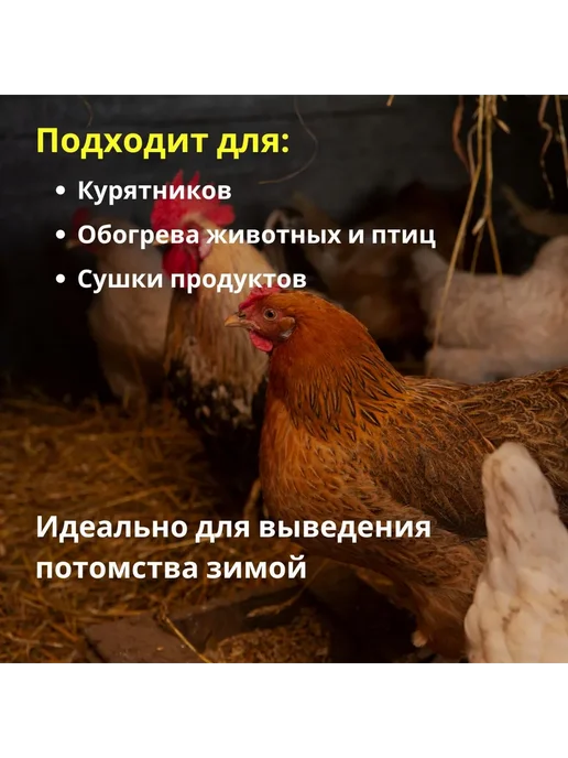 Инфракрасная лампа для обогрева птиц и животных Е27 150Вт, 150 Вт, фото 2