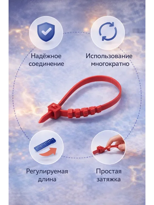 Pikashon Антипробуксовочные стяжки на колеса авто 10шт, 10 шт, фото 3