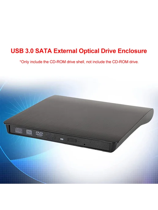 USB 3.0 SATA внешний DVD CD-RW привод корпус (черный), черный, фото 4