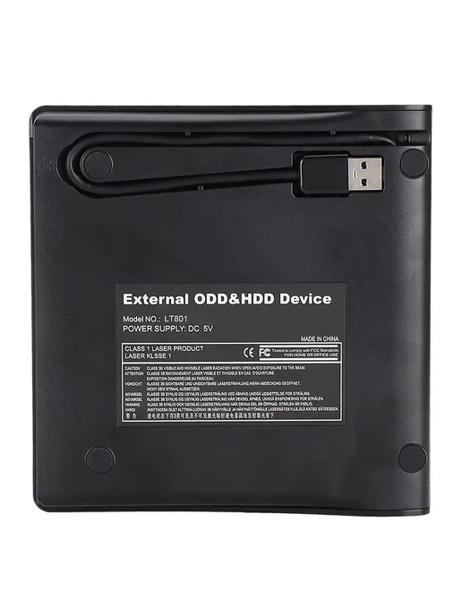 USB 3.0 SATA внешний DVD CD-RW привод корпус (черный), черный, фото 8