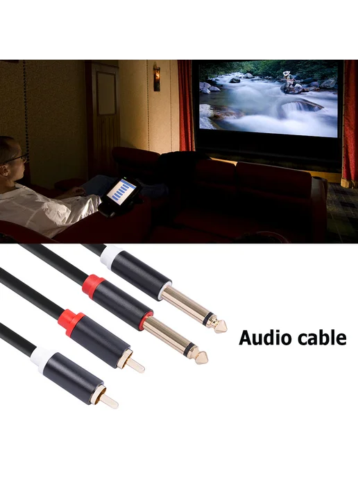 Аудиокабель RCA-M to дюжина 6.35 мм для микшера, вариант, фото 3