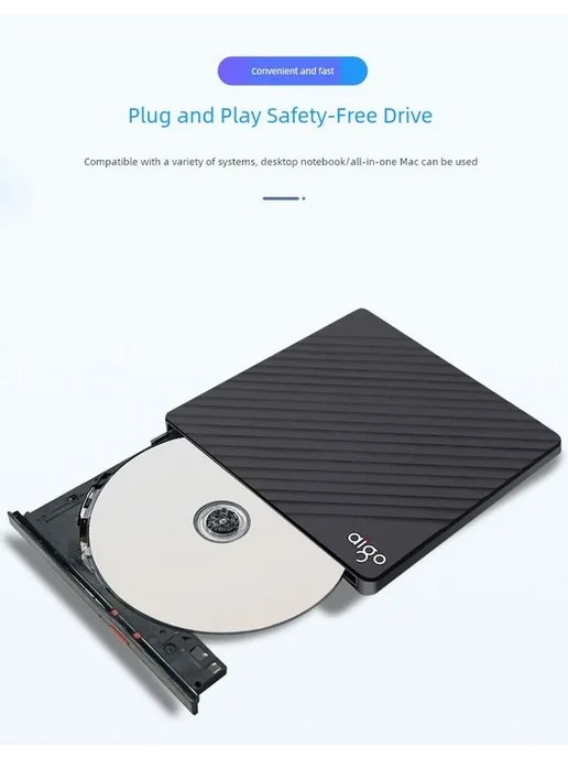 Внешний Blu-ray привод Patriot G100 USB+Type-C двойной, вариант, фото 7