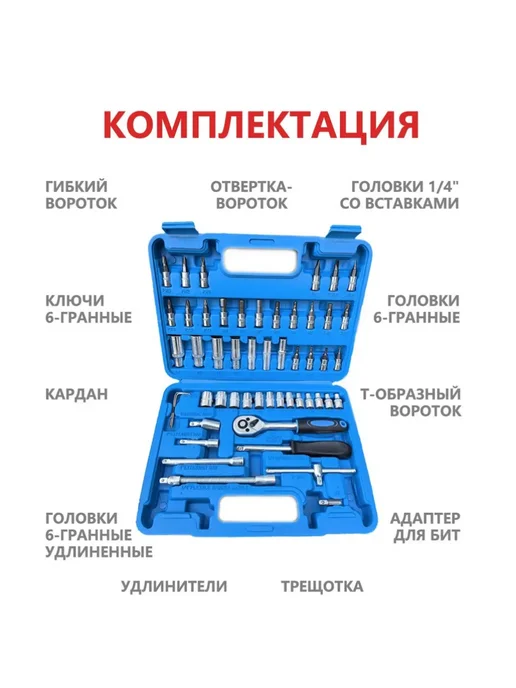 Guzi Набор инструментов для автомобиля, 53 предмета, вариант, фото 2
