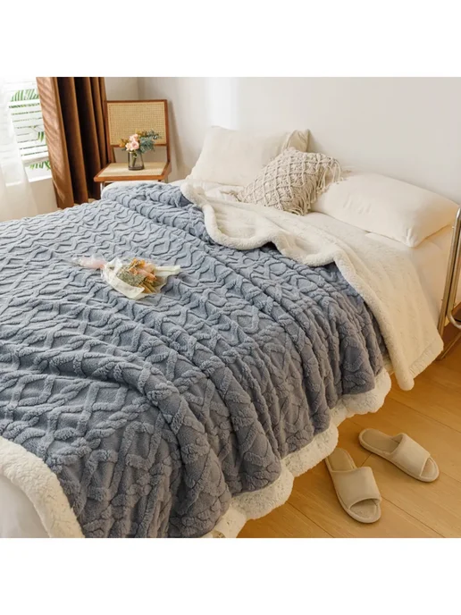 Solohome Покрывало на диван 220х240 плюшевый, 220x240, фото 2