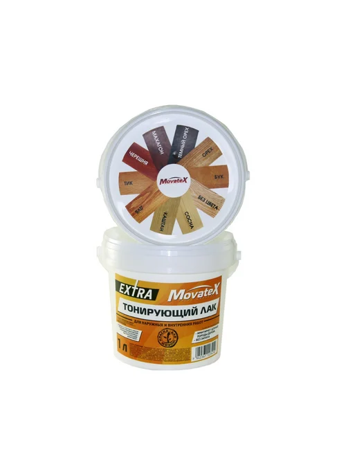 MovateX PAINT COMPANY Movatex Лак тонирующий EXTRA орех светлый 1кг Н00056, 1 кг, фото 2