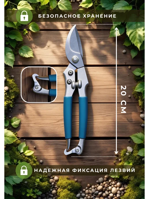 Топ сезона ручной секатор садовый, серый, фото 4