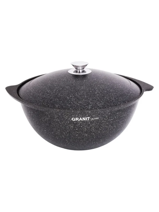 KUKMARA Казан 6л для плова с крышкой Granit ultra original (кго65а), 6 л, фото 5