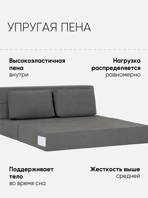 Askona Диван бескаркасный 160x200 Фолли Тк. Prime Dark, 160x200, фото 3