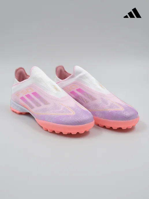 tempo.football Детские футбольные бутсы без шнурков Adidas F50, белый, фото 2