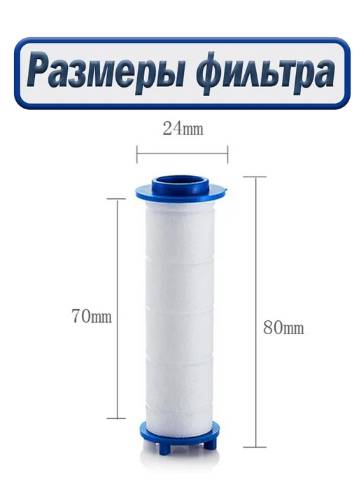 SkiDee Фильтр для лейки душа, турболейки, 5 шт, 80 мм, 5 шт, фото 2