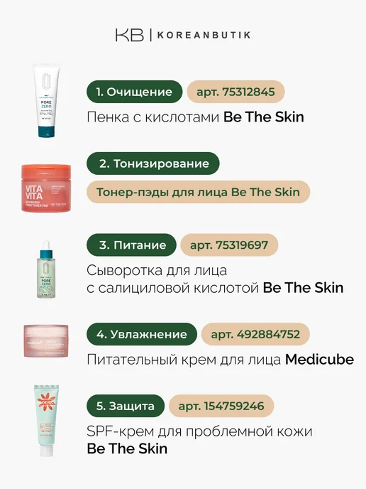 Be The Skin Тонер-пэды для лица с PDRN и ниацинамидом Корея, 120 мл, 60 шт, фото 7
