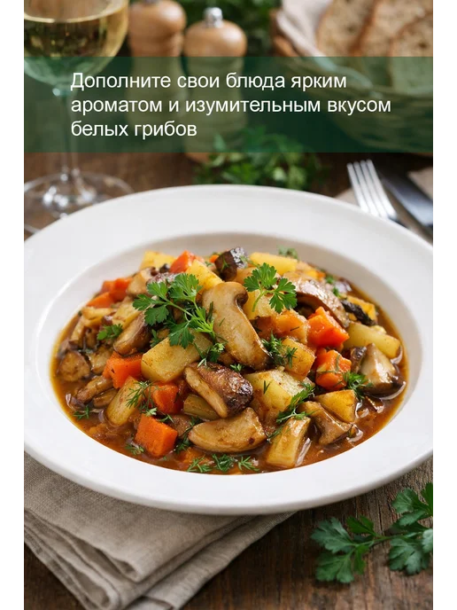 Территория Тайги Грибы сушеные белые 50г, 100 г, фото 4