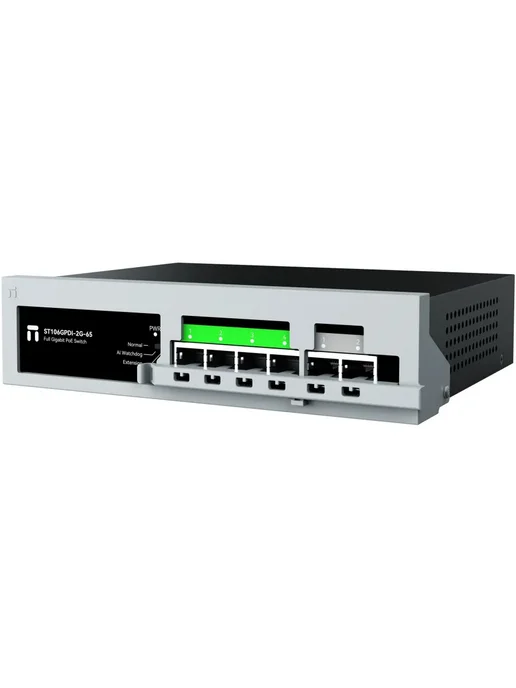 Коммутатор Netis ST106GPDI-2G-65 (L2) 6x1Гбит/с 1xКомбо(1000BASE-T/SFP) 4PoE+ 65W неуправляемый, 6x1