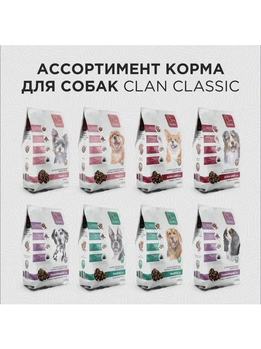 Сухой корм CLAN для собак, индейка, ягненок, 10 кг, фото 7