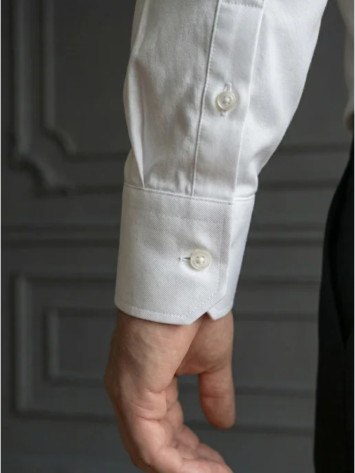 Belt&Buttons Рубашка под джинсовую классическая плотная с длинным рукавом, белый, фото 3