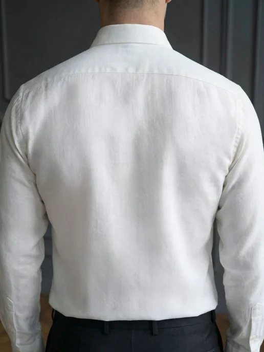 Belt&Buttons Рубашка под джинсовую классическая плотная с длинным рукавом, белый, фото 4