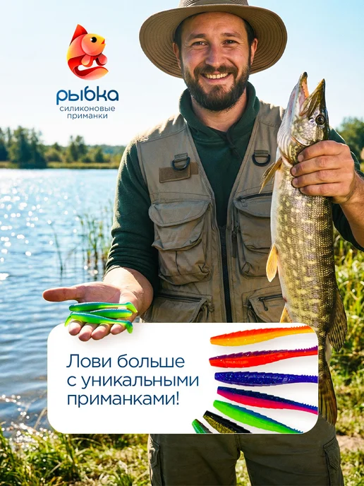 Силиконовые приманки для рыбалки виброхвост на щуку судака, вариант, фото 5