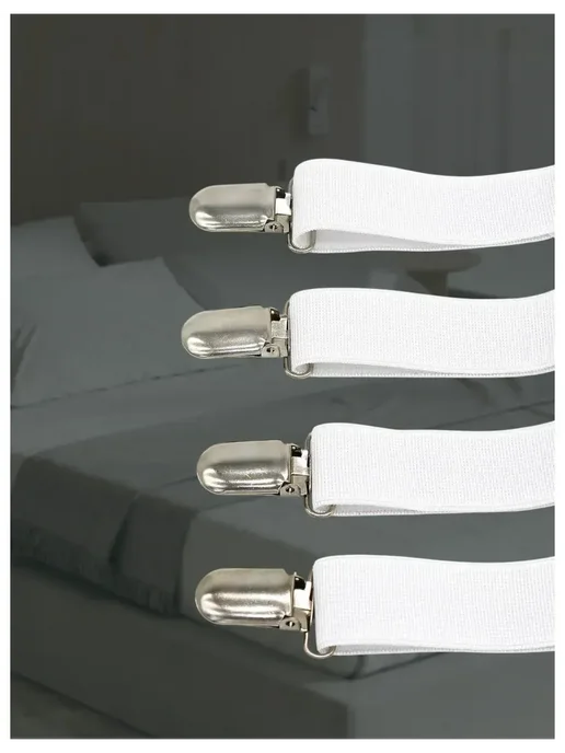 IKEA Фиксатор для простыни ИКЕА 4шт, белый, 4 шт, фото 4