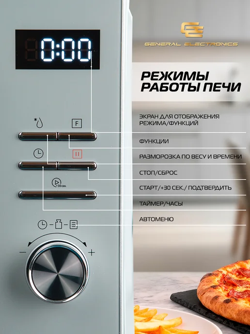 General Electronics Микроволновая печь GE-DS525S 900Вт 25л, 900 Вт, 25 л, фото 2