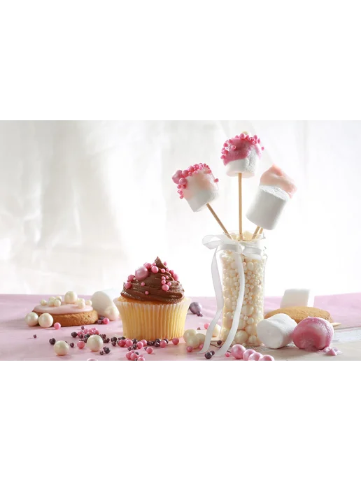 CHOCOLATE FLOWERS Посыпка кондитерская для торта и выпечки, вариант, фото 7