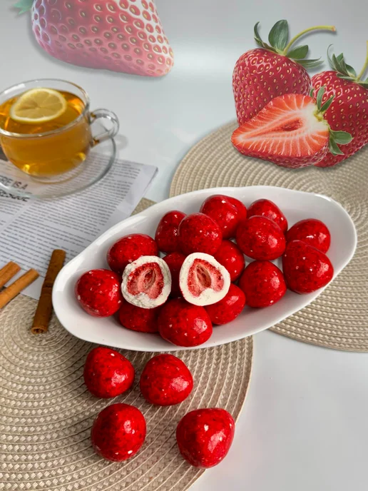 A & M Shop Клубника сублимированная в шоколаде, вариант, фото 3