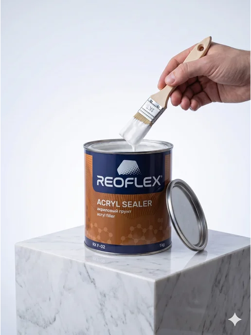 Reoflex Грунт Реофлекс акриловый белый 1 кг, 1 кг, белый, фото 8