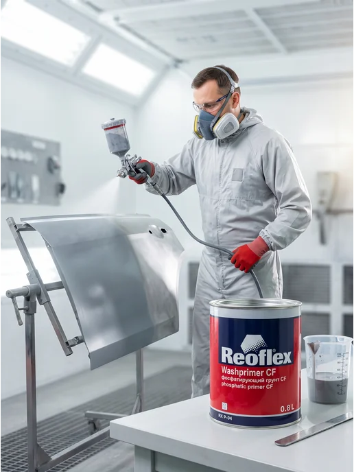 Reoflex Грунт Реофлекс кислотный фосфатирующий серый 0,8 л, 800 мл, фото 8