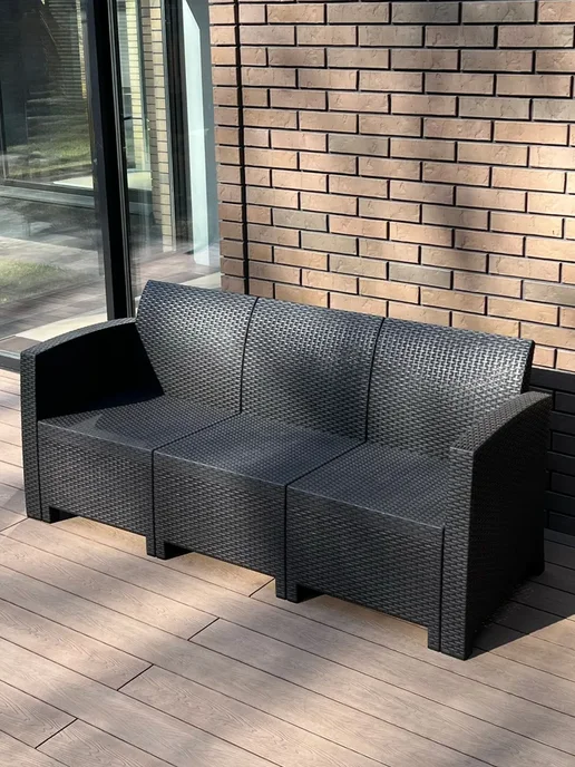 Astela Mebel Диван садовый Анапа 4-местный + подушки, вариант, фото 8