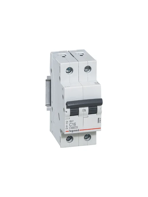 Legrand Автоматический выключатель RX3 4,5кА 16А 2П C 419697, белый