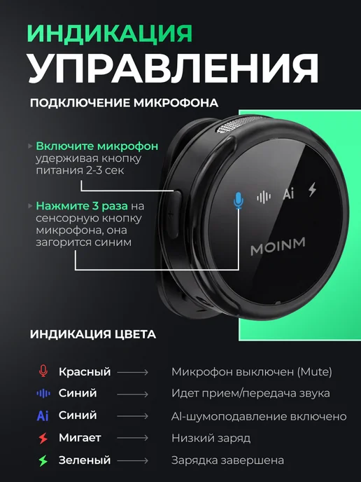 YANMAI Петличный микрофон беспроводной для android и iphone, вариант, фото 5
