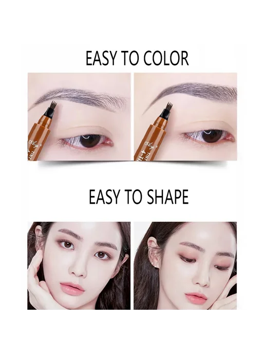 Eyebrow Pen 4шт для бровей на natural эффект, светло-коричне, 4 шт, фото 2