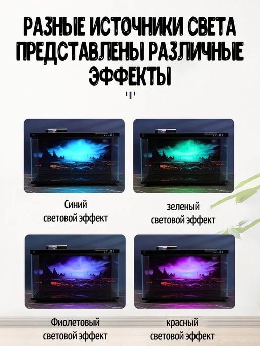 Фон для аквариума Xiaomi зеленый синий, синий, фото 2
