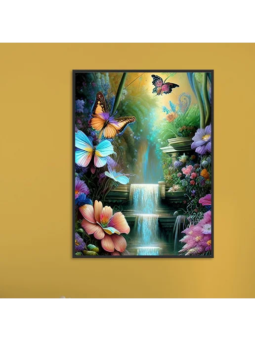 Алмазная мозаика 5D DIY Waterfall, 30x40см, для интерьера, 30x40 см, фото 5