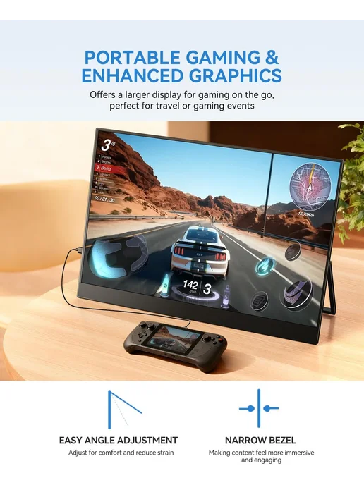 Uperfect 17,5" портативный монитор HDMI ультратонкий игровой дисплей, вариант, фото 6