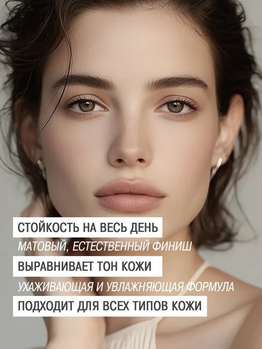 SHENY Professional Тональный крем для лица матирующий увлажняющий тон 02, тон 02, фото 3