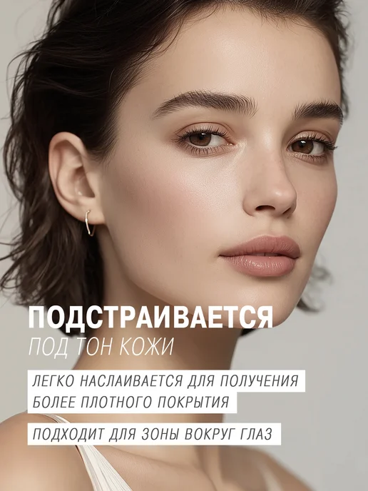 SHENY Professional Тональный крем для лица матирующий увлажняющий тон 02, тон 02, фото 4