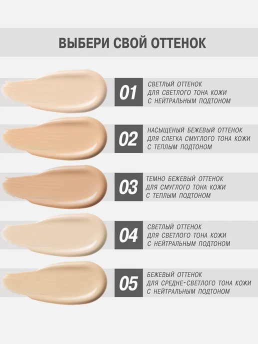 SHENY Professional Тональный крем для лица матирующий увлажняющий тон 02, тон 02, фото 8