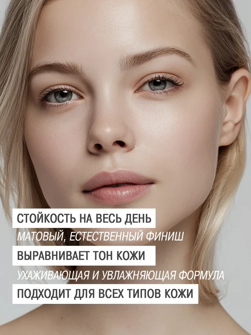 SHENY Professional Тональный крем для лица матирующий увлажняющий тон 02, тон 04, фото 3