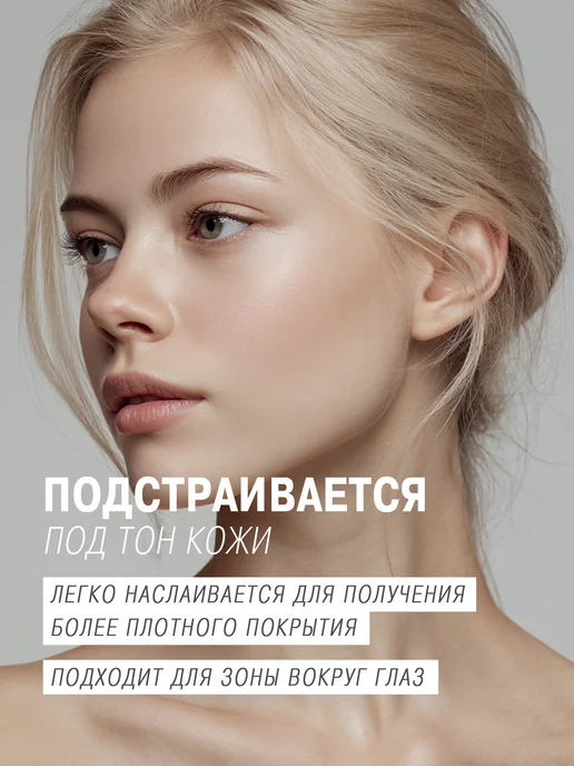 SHENY Professional Тональный крем для лица матирующий увлажняющий тон 02, тон 04, фото 4