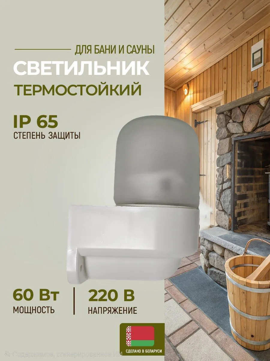 Светильник для бани и сауны термостойкий и влагозащищенный